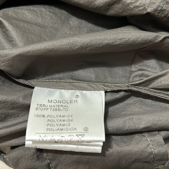 Moncler Drawstring Waist Technical Windbreaker Jacket Medium Brown Gold Hoodie - Picture 9 of 17